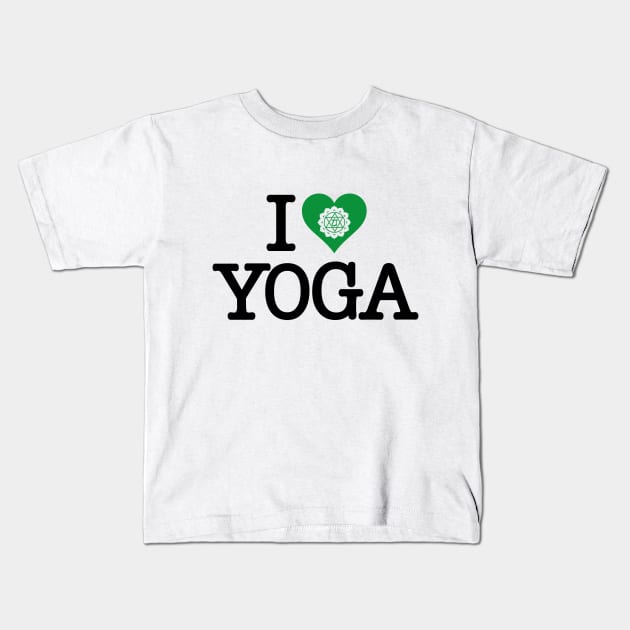 I Heart Chakra Yoga Kids T-Shirt by Nirvanax Studio